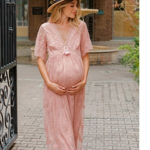 Pink Blush Maternity Dress